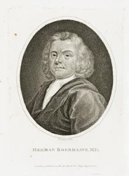 Herman Boerhaave, médecin, chimiste et botaniste néerlandais, début du XVIIIe siècle