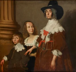 Hester Tradescant et ses beaux-enfants, John et Frances