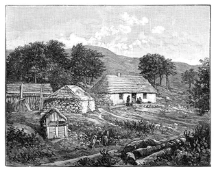 Cottages des Highlands à Lochaber, Écosse