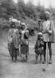 Peuple des tribus des collines, Chakrata, 1917