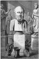 Hippocrate de Cos, médecin de la Grèce antique, 1866