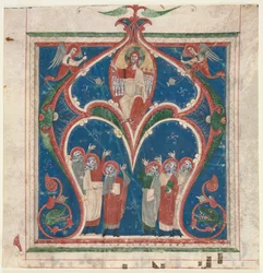 Initiale historiée A excisée d