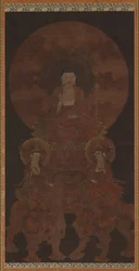 Le Bouddha historique Shakyamuni avec les bodhisattvas Fugen..., époque de Muromachi, XVe siècle