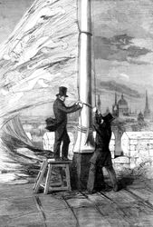 Hissage du drapeau royal à la Tour de Londres, 1856