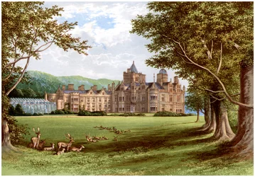 Holker Hall, Cumbria, maison du duc de Devonshire, vers 1880