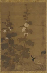 Rose trémières et canards, dynastie Ming, 1368-1644