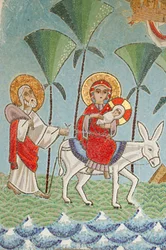 Icône de la Sainte Vierge et de Saint Jean, monastère copte de Kame, la Sainte Famille, Égypte - Le Monastère Syrien