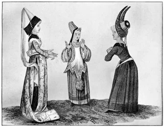 Coiffes cornues et à tourelle, 15ème siècle, 1910