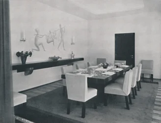 Maison à Bucarest par Rudolf Frankel - La salle à manger, 1942