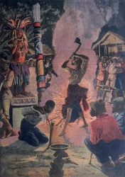 Sacrifice humain, Lafayette, Louisiane, États-Unis, 1912