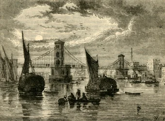 Pont suspendu de Hungerford, 1850, 1881