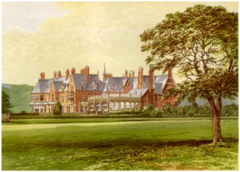 Hutton Hall, Yorkshire, maison de la famille Pease, vers 1880