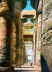 Salle hypostyle, complexe du temple de Karnak, Louxor, Égypte, XXe siècle