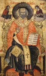 Icône par Onufri (16ème siècle), Berat, Albanie