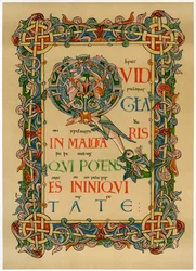 Initiale illuminée Q, vers 1073