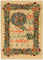 Initiale illuminée Q, vers 1073