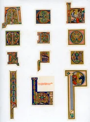 Lettres initiales enluminées, 13e siècle