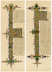 Lettres initiales illuminées, fin du XVe siècle