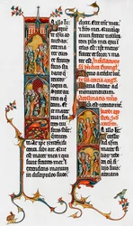 Lettres enluminées, fin 13e siècle