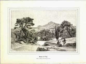 Illustration tirée du livre Brogede rejsebilleder par Jerichau-Baumann, Elisabeth et publié par Forlagsbureauet (Copenhague, 1881)