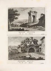 Illustration du livre Vedute antiche e moderne le più interessanti della città di Roma par auteur inconnu et publié par Presso Venanzio Monaldini, Stefano Piale in Piazza di Spagna (it, [ca. 1820])