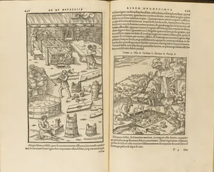 Illustration de De re metallica libri XII par Georgius Agricola, 1556