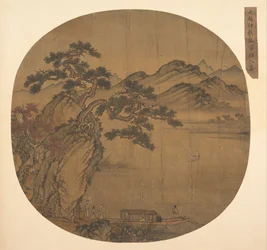 Illustration de la deuxième ode sur la falaise rouge de Su Shi, fin du 14e-début du 15e siècle