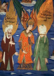 Image du prophète Mohammed montant au ciel, 16e siècle