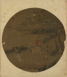 Immortel, cerf et garçon, dynastie Ming, 16e-17e siècle