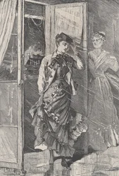 Une tempête de vent, de pluie et de pulvérisation est arrivée - et Portia The Galaxy, une illustration..., décembre 1869