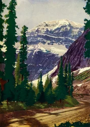 Dans le plus grand parc national du Canada - parc national de Jasper, vers 1948.
