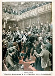 À Londres, incident violent à la Chambre des communes, 1901