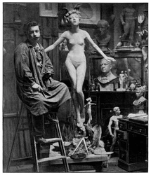 Dans le studio de M. Lucchesi, Londres