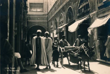 Dans le bazar, Tunis, Égypte, 1936