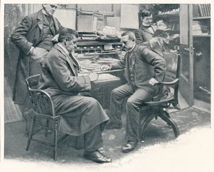 Dans le bureau du vice-consul général au consulat américain, Londres, vers 1903
