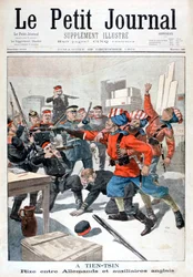 Incident entre les troupes allemandes et les auxiliaires britanniques, Tientsin, Chine, 1901