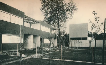 Projet de logements industriels à Pessac, près de Bordeaux. Architectes, Le Corbusier et Pierre Jeanneret