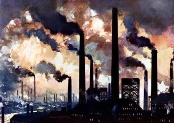 Pollution industrielle, Sheffield, Yorkshire, vers 1925