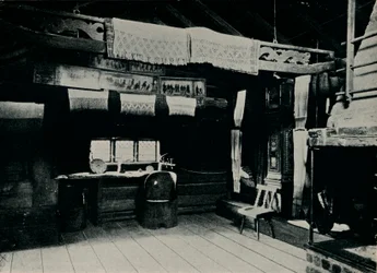 Intérieur de Mora, Musée en plein air de Skansen, Stockholm, 1925