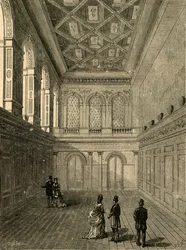 Intérieur de la salle des merciers, 1876, 1897
