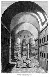 Intérieur de Sainte-Sophie, Constantinople, gravure, 1815