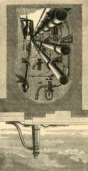 Intérieur du métro, Holborn Viaduct, vers 1876