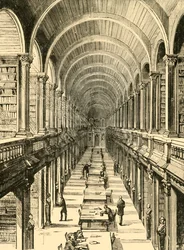 Intérieur de la bibliothèque, Trinity College, 1898