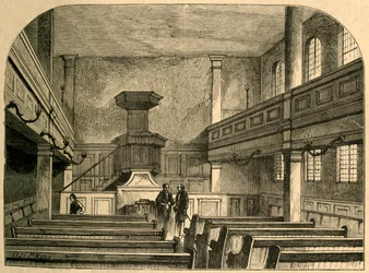 Intérieur de la chapelle morave à Fetter Lane, 1897