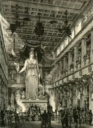 Intérieur du Parthénon, restauré, 1890
