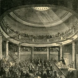 Intérieur de la Rotonde, Blackfriars Road, en 1820, vers 1878