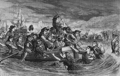 Troupes irlandaises quittant Limerick, 1692, vers 1880