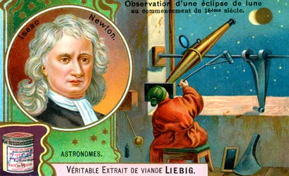 Isaac Newton, mathématicien, astronome et physicien anglais, vers 1900