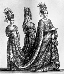 Isabelle de Bavière portant une coiffe fourchue, 1435, 1910