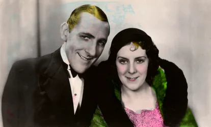 Jack Hulbert et sa femme Cicely Courtneidge, acteurs anglais